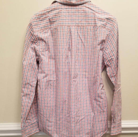 Tommy Hilfiger, Red and Blue Check Button Down 80's 2 Ply, Size Medium - Picture 4 of 4